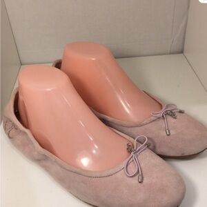 Sam Edelman Women's Light Pink Suede Ballet Flats 9.5W SB-BA Slip-On Comfort